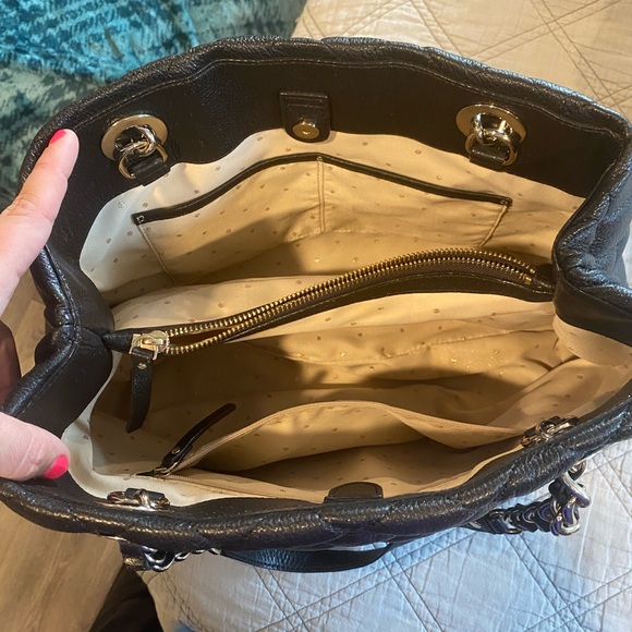 Kate Spade Black Leather Quilted Multi-Pocket Chain Strap Shouler Bag - EUC - Picture 11 of 11
